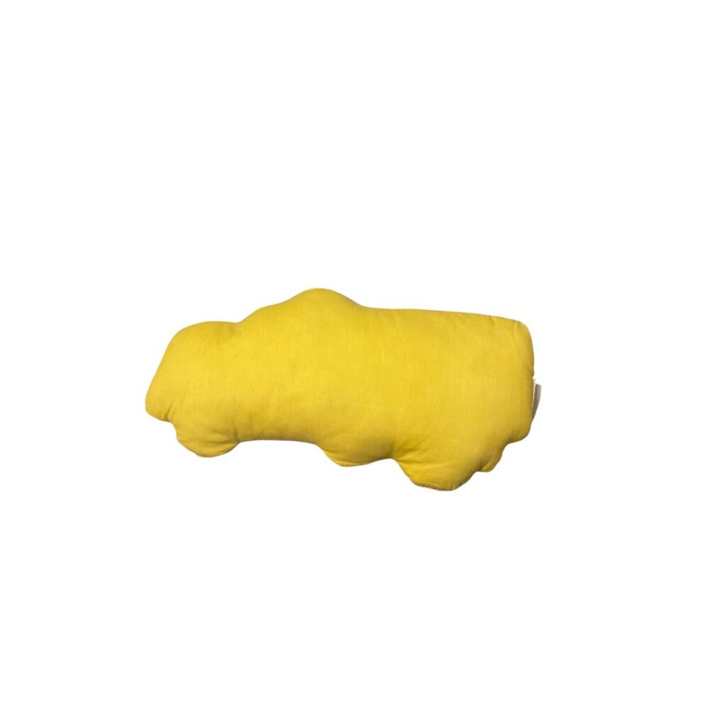 Crate & Barrel Kids Yellow Truck Shaped Decorative Pillow Nursery Bedroom Beddin - Picture 3 of 4